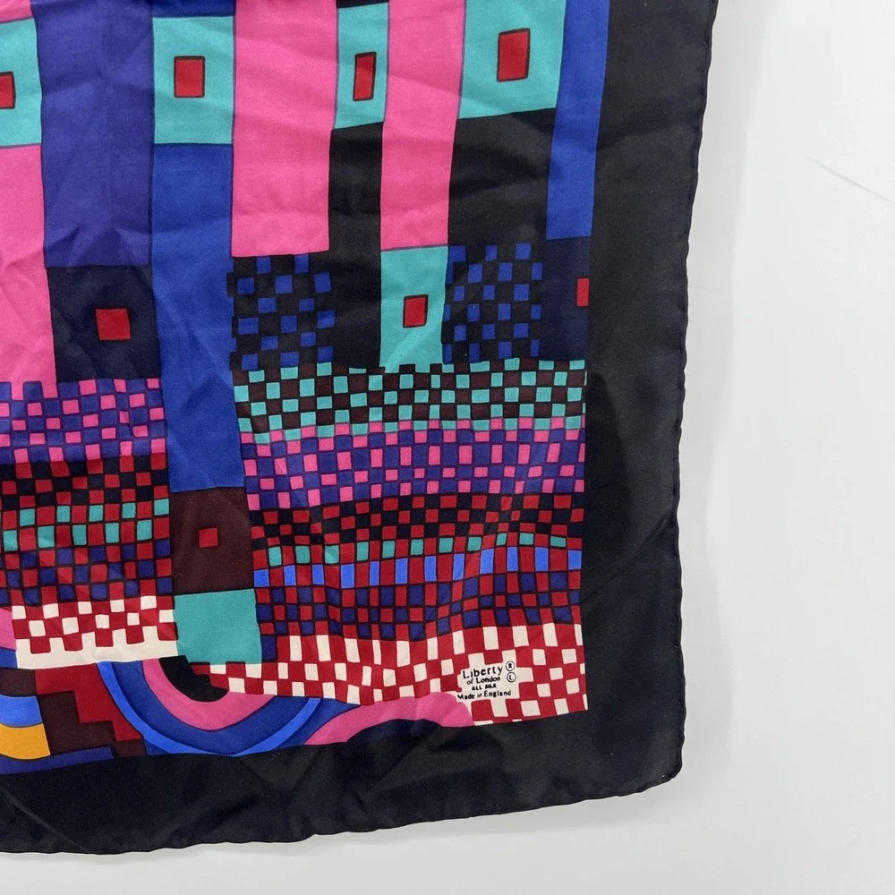 Liberty Of London Vintage Abstract Design 100% Silk Scarf 26